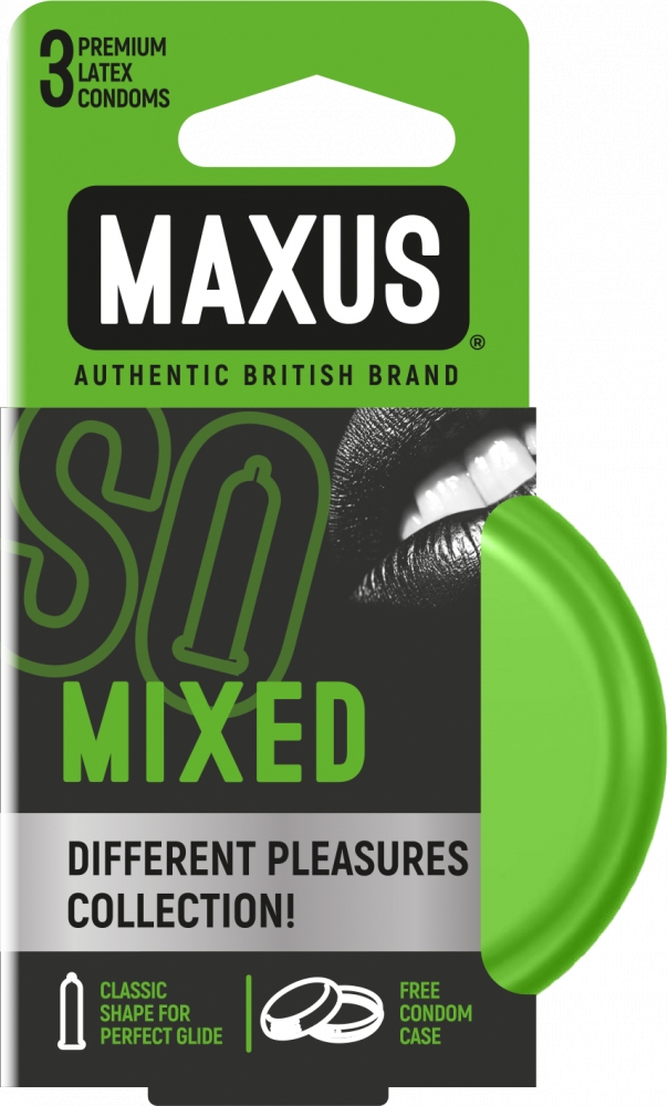 Презервативы ассорти &quot;Maxus Mixed&quot; в жестяном футляре, 3шт 