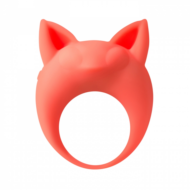 Кольцо эрекционное с вибрацией "Lemur Remi" оранжевый лемур 