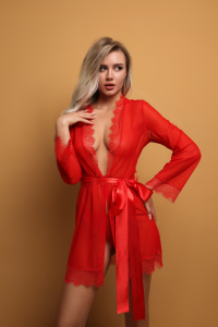 Халатик "Le Frivole" красный, S/M