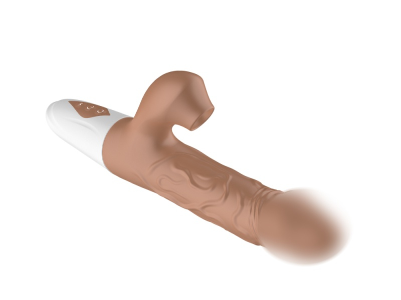 Вибратор с фрикциями и вакуумным клиторальным стимулятором "Dido Penetrator" реалистичный 