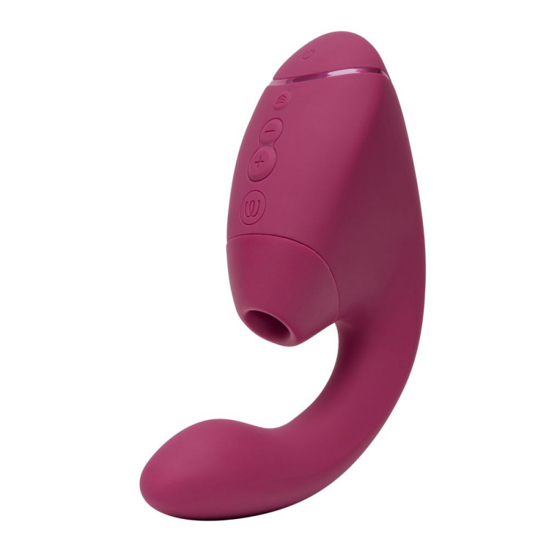 Стимулятор клитора + вибратор для точки G "Womanizer Next Duo" винный 